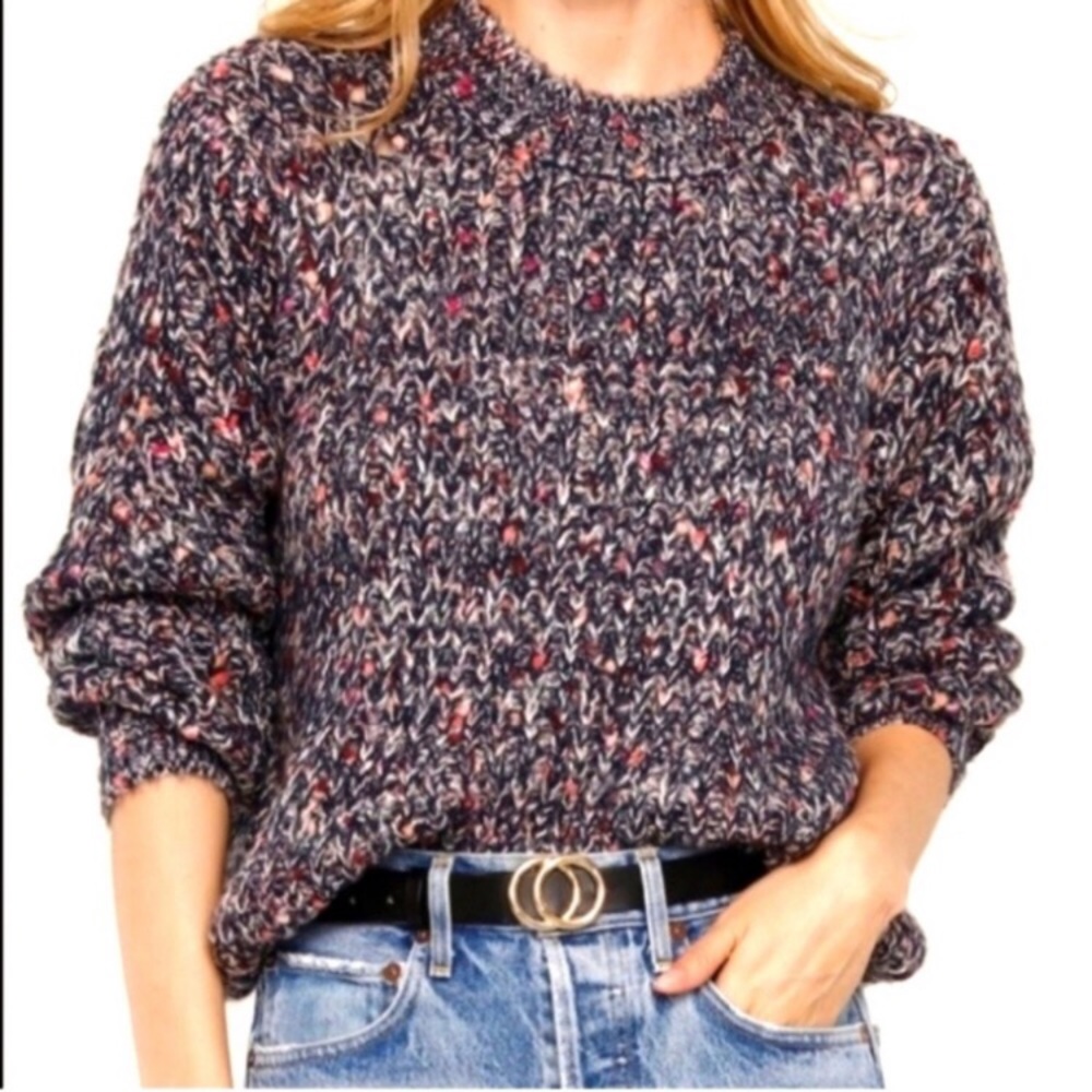 Heartloom NWOT blue/purple multi knit sweater L